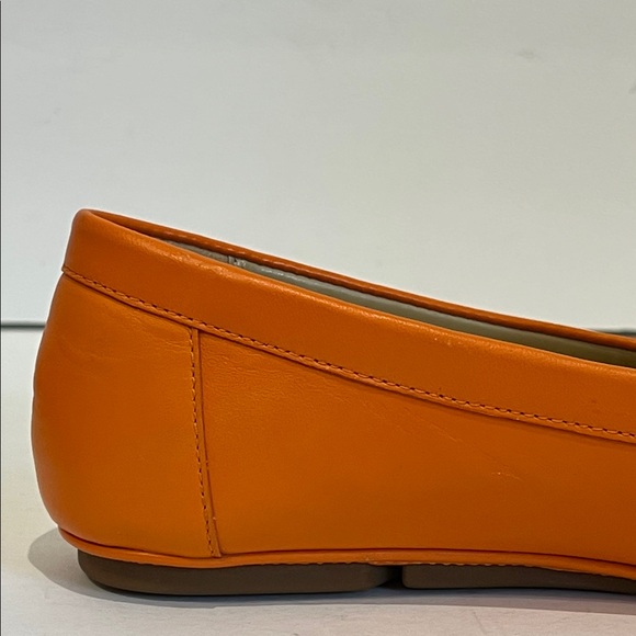 Michael Michael Kors Orange Leather Loafers Flats Shoes Size 9.5 - Picture 5 of 14